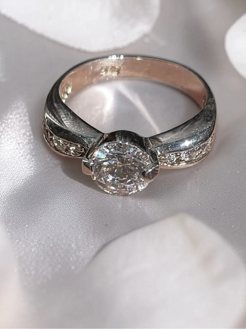 🌺Vintage Art Deco Sterling & CZ Ring